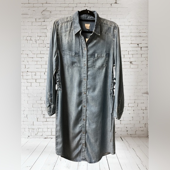 NWT Chico’s Denim Midi Dress‎ - Size 1/Small - Picture 1 of 9